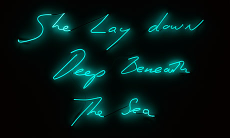 Tracey Emin She Lay down Deep Beneath The Sea (2012), by Tracey Emin. Photograph Ben Westoby