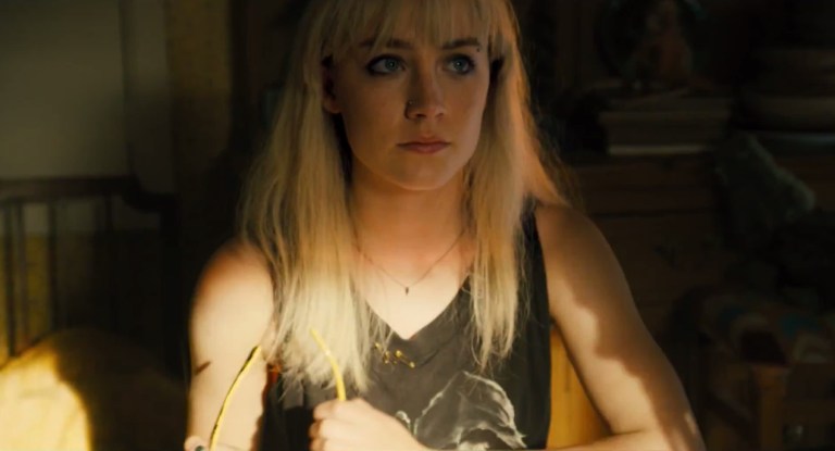 #HowILiveNow #SaoirseRonan, #bangs, piercings, blue eyes & cozy sweaters